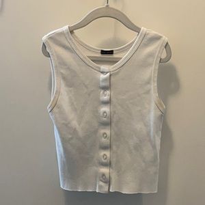 White tank top with buttons (used)